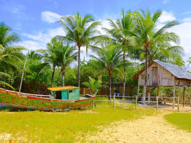 Jardim tropical em Arraial d’Ajuda